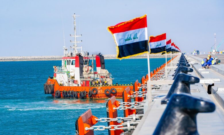 تقدم متسارع في إنجاز ميناء الفاو وزيادة ملحوظة في استقبال السفن بأم قصر
